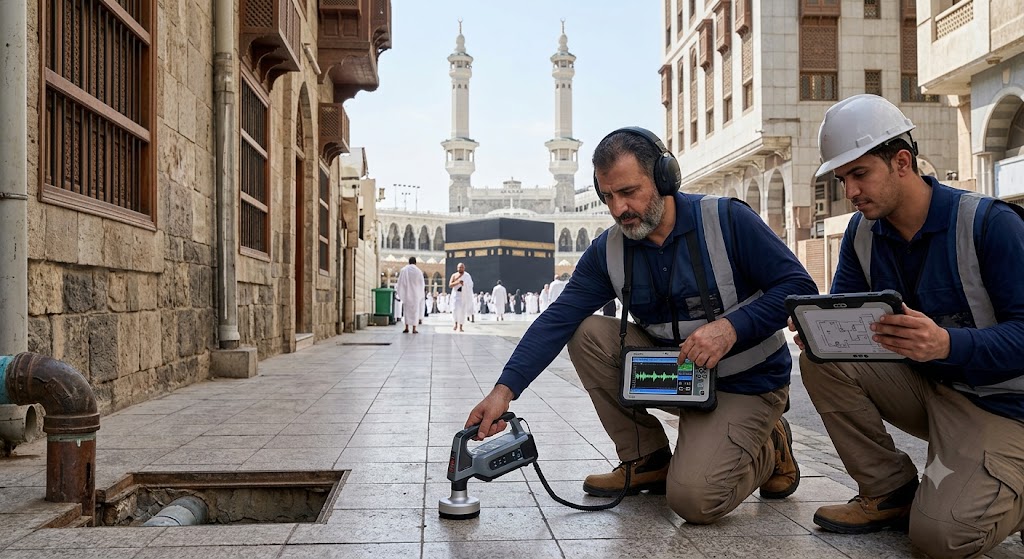 كشف تسربات حي أجياد بمكة لتقديم أفضل خدمات فحص ومعالجة تسربات المياه باحترافية وجودة عالية