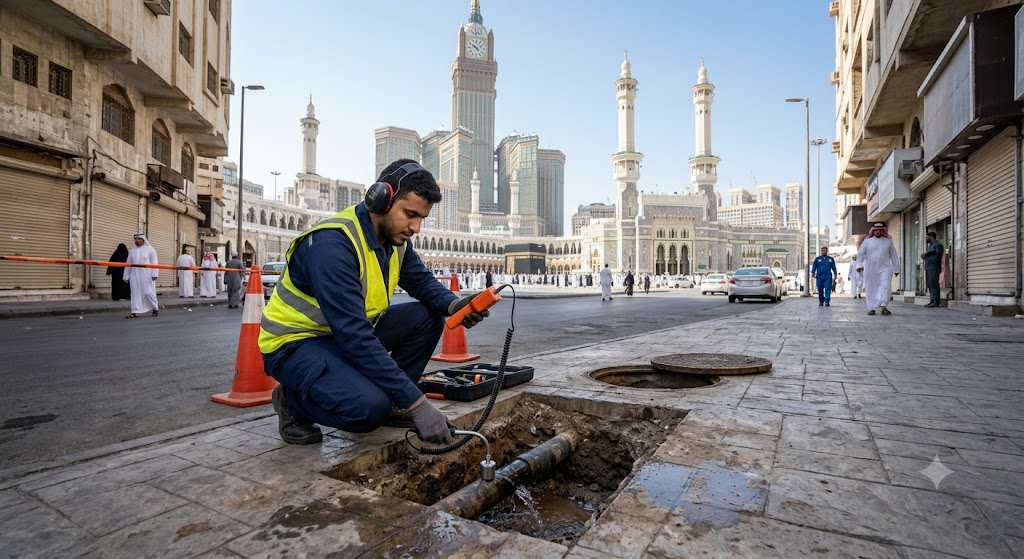 كشف تسريبات الشرائع بمكة لتقديم أفضل خدمات فحص ومعالجة تسربات المياه باحترافية وجودة عالية