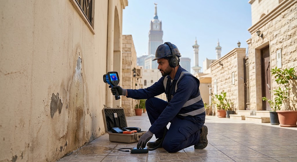 كشف تسربات المياة بالعزيزية مكة لتقديم أفضل خدمات الفحص والصيانة باحترافية